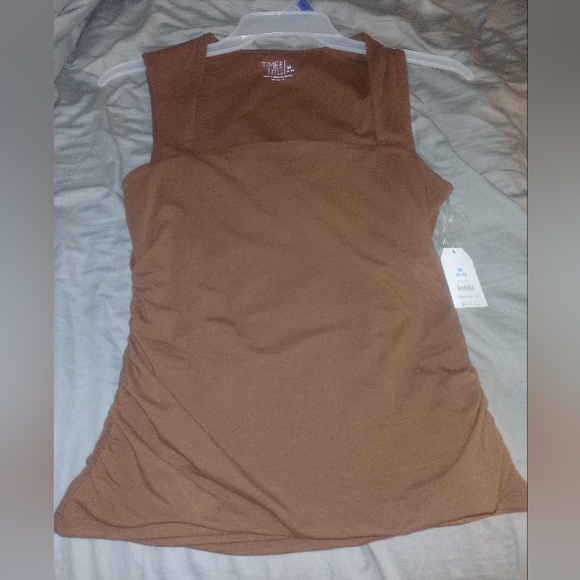Time and Tru Tops - Brown Sleeveless Top